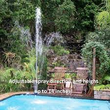 The doheny's color cascade waterfall fountain needs at least a 1 hp pump to work properly. Zconiey Pool Fountain Fun Water Sprinkler Above In Ground Swimming Pool Waterfalls Spray Pond Decor Pricepulse