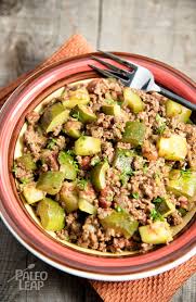 Zucchini And Beef Mexican Style Skillet Paleo Leap Recipe Paleo Beef Cooking Recipes