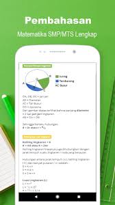 Substitusi kepersamaan lingkaran, didapat : Updated Rumus Matematika Smp Mts Kelas 7 8 9 Smart Materi Android App Download 2021