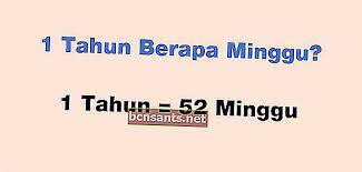 Bagaimana cara menghitung jumlah minggu pada setahun? 1 Tahun Berapa Minggu Tahun Hingga Minggu Inilah Jawapannya