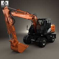 3d Model Of Hitachi Z140w 5 Wheel Excavator 2014 5th Wheels Hitachi Excavator