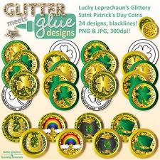 It is believed that the irish began celebrating st. Lucky Leprechaun S Glittery St Patrick S Day Gold Coins C St Patricks Day St Patricks Day Clipart St Patrick