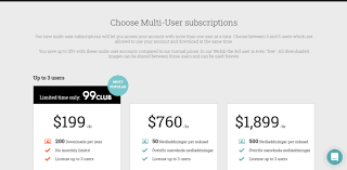Both of our subscription plans have limited availability and are filling up quickly because of their affordable pricing and what you truly get. Multi User Stock Photo Subscriptions Breakdown 5 Best Deals