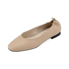 Stubby Band Flat In Beige Spur Shoes