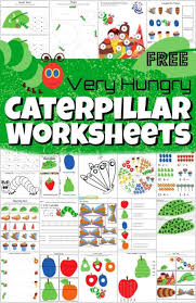 Very hungry caterpillar homeschool printables ~ color and number names. Free The Very Hungry Caterpillar Worksheets