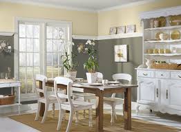 Paint your walls in two bold colors to tie in with a pattern on a rug or chair. Fun Informal Dining Room Green Dining Room Dining Room Colors Dining Room Paint Colors