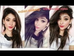 Indian Girl Makeup With Western Style Bold Eyeliner Red Lips Shy Styles Youtube Indian Girl Makeup Bold Eyeliner Girls Makeup