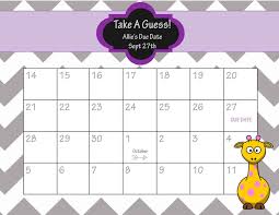 If you are searching for any type of calendar template, which isn't. The Guessing Baby Gender Due Date Game Template Baby Due Date Calendar Due Date Calendar Baby Calendar