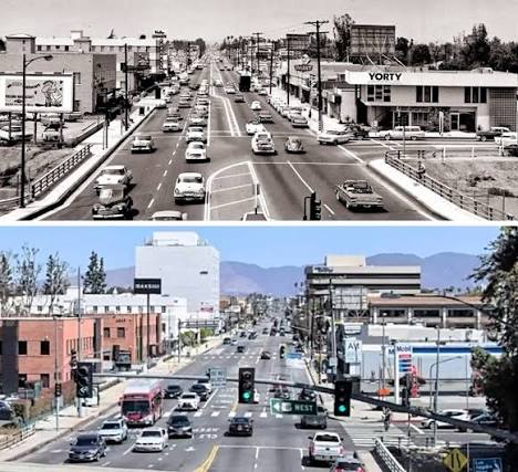 Van Nuys Boulevard in 1961 and 2021: A Comparison of Then and Now
