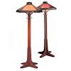 Tiffany style floor lamp mission standing 63 tall stained glass bedroom living room reading. 1
