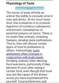 Make A Flow Chart The Sensation Of Taste Brainly In