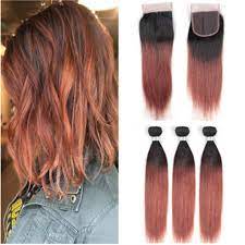 Hey ladies!i wanted to share with you how i achieved the new color i have been rocking lately. Amazon Com Tony Beauty Hair Black To Dark Auburn Ombre Peruvian Human Hair Bundles With Closure Straight 1b 33 Copper Red Ombre 3 Bundles With 4x4 Lace Closure Ombre Reddish Brown Weave Wefts