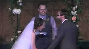 Instead of for better or worse, for richer, for poorer… the bride makes a show of only repeating for richer.. Best Wedding Sermon Ever Youtube