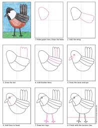 Cartoon Easy Bird Drawing For Kids How To Draw An Easy Bird Art Projects For Kids Chickadee Art Homeschool Art Kids Art Projects