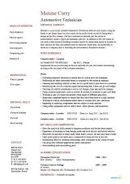 Automotive Technician Resume Vehicles Template Example Electronic Diagnosis Jobs