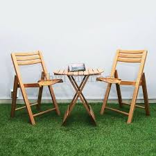 Shizi Beechwood Folding Chair Set N Table Portable Lounge Chair Table Set Wooden Color Fancy Picnic Dinning Set For Adults Folding Lounge Chair Dinning Set Outdoor Picnics