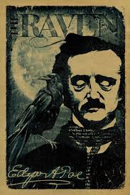 The Raven by Edgar A Poe Poster. 12x18. Kraft Paper. Nevermore. Knoxville.  Art. Print. Printing. Goth. Horror. Typography. Macabre. Gothic.
