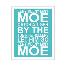 Eeny Meeny Miny Moe Catch A Tiger By The Toe If He Hollers Let Him Go Eeny Meeny Miny Moe Children S Wall Art Nursery Decor Eeny Meeny Miny By Kzukowski 20 00 Childrens Wall Art Nursery Wall Art Nursery Decor