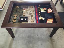 Shadow box display coffee table. Custom Military Shadow Box Table Local Pickup Only Etsy