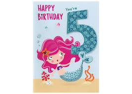 5 Jaar Verjaardagskaart Happy Birthday Zeemeermin Muller Wenskaarten Online Kaarten En Cadeautjes Bestellen