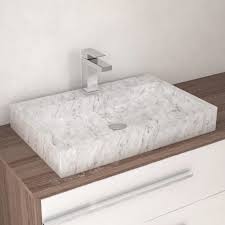 See more of vasque lavabo maroc on facebook. Vasque Rectangulaire Marbre Blanc Avec Plage 60x40 Cm Fosca