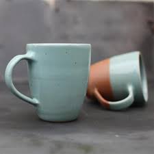 Tazas Altas Ceramica Verde Mar Mugs Tableware Ceramics