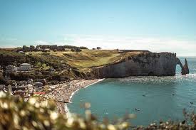 The setting is the same but the tide has retreated into the. A Guide To The Best Things To Do In Etretat Normandy Solosophie
