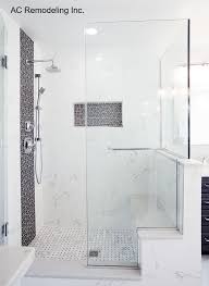 Marmol carrara blanco is ceramic gloss wall tile imitating real italian marble with it's bright white body and soft grey vein. Elegant Marmol Carrara Blanco Wall Tile Transitional Bathroom Dc Metro By Ac Remodeling Inc Houzz