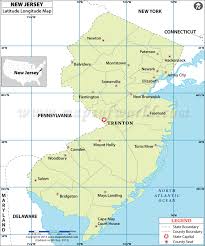 Find longitude and latitude / gps coordinates of location, place and city. New Jersey Latitude And Longitude Map