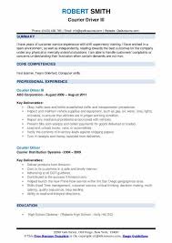 courier driver resume samples qwikresume