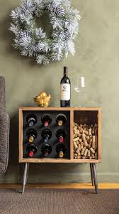 Cork Catcher Side Table With Wine Rack Wine Rack Design Wine Rack Furniture Wine Decor