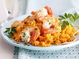 Scampi On Couscous Recipe Giada De Laurentiis Food Network Couscous Recipes Food Network Recipes Recipes