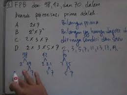 Faktor persekutuan besar (fpb) adalah nilai faktor persekutuan terbesar dari dua bilangan atau lebih. Cara Menentukan Kpk Dan Fpb Dalam Faktorisasi Prima Atau Pohon Faktor Youtube