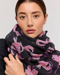 Print Scarf Lily Scarves In Canna Lily Silk Scarf