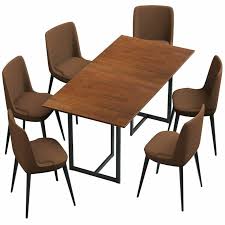 Janay Rubberwood Dining Table In 2020 Industrial Dining Table Modern Dining Table Dining Table Price