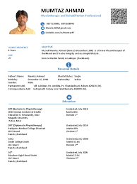 Physiotherapy resume format sreejith resume physiotherapist. Dr Mak Resume Bio Data C V Curriculum Vitae Physical Therapy Clinical Medicine