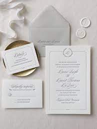 Florence Letterpress Wedding Invitations Monogram Wedding Invitations Letterpress Wedding