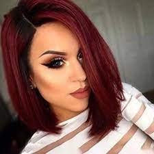 In any event, red heads get their distinctive hair color and inability to survive when sunlight hits their skin from being bitten by a vampire, but not having in fact, there were pockets of peoples all over the world that had red hair. Amazon Com Synthetic Short Bob Wig Ombre Burgundy Wigs 2 Tone Color Dark Roots Wine Red Hair Side Part Natural Straight Heat Resistant Hair Replacement Wig For Women Beauty Personal Care