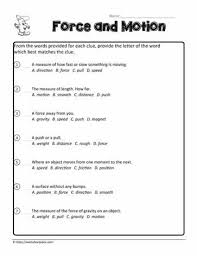The first four activities are relevant to this lesson. Force And Motion Worksheets Jaimie Bleck