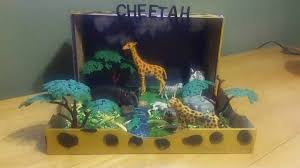 Grassland Biome In A Box Cheetah Diorama Grasslands Diorama Kids Habitats Projects School Projects