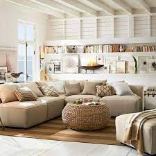 Room Decor With Stylish Stripes Illusion Coastal Living Room Coastal Living Rooms Home Living Room