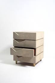 Henry Bedside Table In Cream Shagreen And Bronze Patina Brass By R Y Augousti Bedside Table Bedroom Furniture Design Furniture Handles