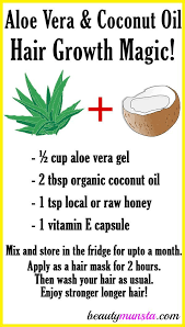 Use a spoon to mix up the ingredients until they make a single paste. Did You Know That You Can Use Aloe Vera And Coconut Oil For Hair Growth Make A Magical Hair Growth Mi Coconut Oil Hair Growth Hair Growth Oil Coconut Oil Hair