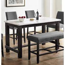 • scrolled base, bowed metal supports and exposed why we love this: Crown Mark Dining Tables Hemlock 1711t 3060 Counter Height Dining Table Rectangle From Lv2 Furniture