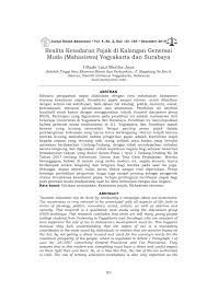 Namun, hal ini dapat menyebakan dilakukannya pemeriksaan terhadap wp oleh fiskus (badan inspeksi pajak. Pdf Realita Kesadaran Pajak Di Kalangan Generasi Muda Mahasiswa Yogyakarta Dan Surabaya