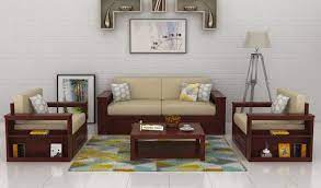 To Give A Vintage Look To Your Living Room In A Modern Way Make This Wooden Sofa A Part Of Your Living Room Furniture Wooden Desain Sofa Mebel Set Sofa