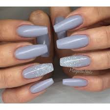 16 most gorgeous grey nail ideas ❤ liked on polyvore featuring beauty products and nail care. Long Coffin Grey Acrylic Nails Novocom Top