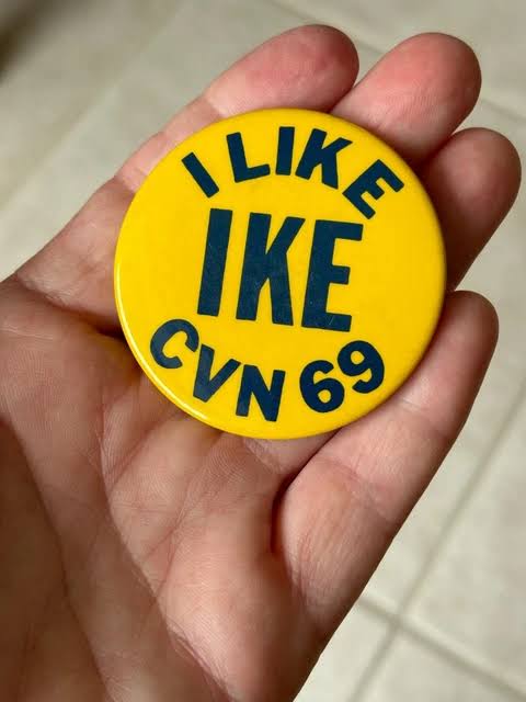 I LIKE IKE CVN 69 USS Dwight D. Eisenhower pin button $10.00 - PicClick