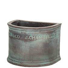Looking for a good deal on outdoor planter? J Chamberlain Co Verdigris Half Moon Planter 3 Sizes Riverhill Garden Supplies