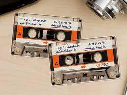 Smart objects make business card mockups easy as pie! Design Business Card Music Had So Many Of These Tapes With Music From The 80 S Business Cards Creative Transparent Business Cards Innovative Business Cards
